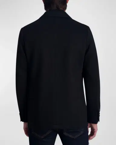 Karl Lagerfeld Paris Men 's Monogram Jacquard Blazer | Thumbnail 3 Karl Lagerfeld Paris Men 's Monogram Jacquard Blazer | Thumbnail 3