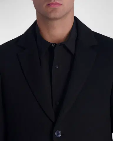 Karl Lagerfeld Paris Men 's Monogram Jacquard Blazer | Thumbnail 4 Karl Lagerfeld Paris Men 's Monogram Jacquard Blazer | Thumbnail 4