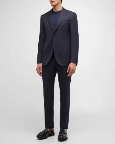 CORNELIANI Men's Solid Wool Leader Suit | Thumbnail 2 CORNELIANI Men's Solid Wool Leader Suit | Thumbnail 2