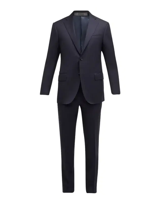 Men 's Solid Wool Leader Suit Men 's Solid Wool Leader Suit