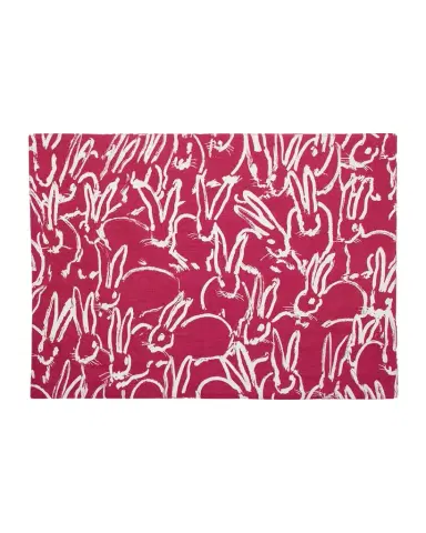 Hunt Slonem Fluffle Khadi Printed Linen Placemat | Thumbnail 1 Hunt Slonem Fluffle Khadi Printed Linen Placemat | Thumbnail 1