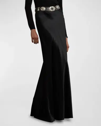 Ralph Lauren Collection Masina Stretch Satin Skirt | Thumbnail 2 Ralph Lauren Collection Masina Stretch Satin Skirt | Thumbnail 2