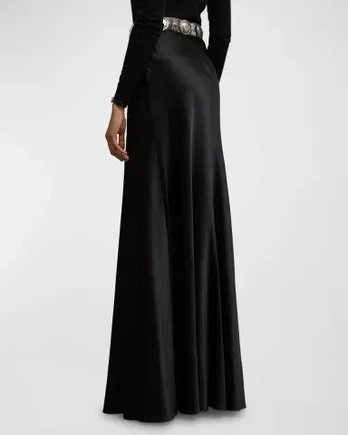 Ralph Lauren Collection Masina Stretch Satin Skirt | Thumbnail 4 Ralph Lauren Collection Masina Stretch Satin Skirt | Thumbnail 4