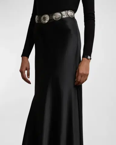 Ralph Lauren Collection Masina Stretch Satin Skirt | Thumbnail 5 Ralph Lauren Collection Masina Stretch Satin Skirt | Thumbnail 5