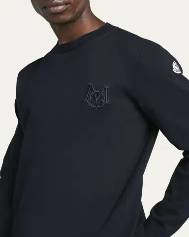 Moncler Men's Logo Crewneck Sweater | Thumbnail 5 Moncler Men's Logo Crewneck Sweater | Thumbnail 5