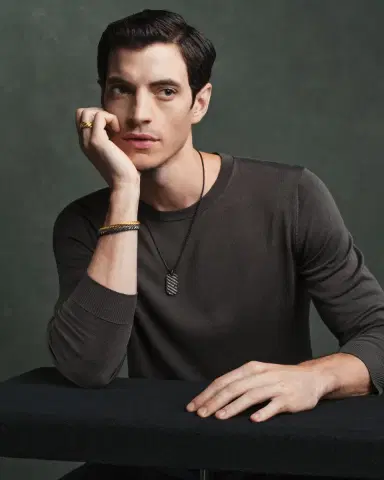 David Yurman Men 's Sculpted Cable Tag in Black Titanium with Diamonds, 35mm | Thumbnail 4 David Yurman Men 's Sculpted Cable Tag in Black Titanium with Diamonds, 35mm | Thumbnail 4