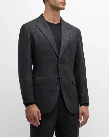 Brioni Men's Wool Houndstooth Suit | Thumbnail 3 Brioni Men's Wool Houndstooth Suit | Thumbnail 3