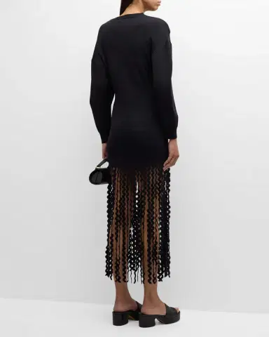 SIMONMILLER Wallis Fringe Knit Midi Dress | Thumbnail 6 SIMONMILLER Wallis Fringe Knit Midi Dress | Thumbnail 6