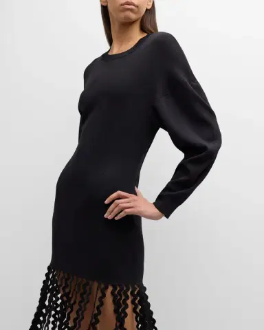 SIMONMILLER Wallis Fringe Knit Midi Dress | Thumbnail 7 SIMONMILLER Wallis Fringe Knit Midi Dress | Thumbnail 7