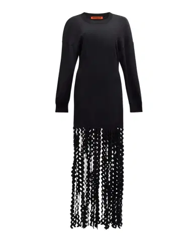 SIMONMILLER Wallis Fringe Knit Midi Dress | Thumbnail 1 SIMONMILLER Wallis Fringe Knit Midi Dress | Thumbnail 1