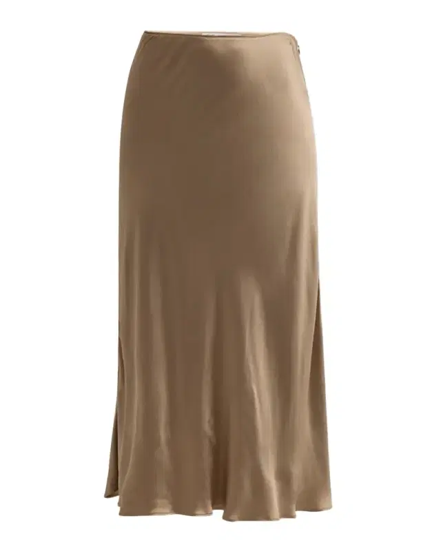 Bias-Cut Viscose Satin Midi Skirt Bias-Cut Viscose Satin Midi Skirt