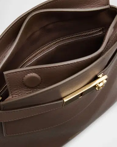 FERRAGAMO Hug Leather Messenger Crossbody Bag | Thumbnail 4 FERRAGAMO Hug Leather Messenger Crossbody Bag | Thumbnail 4
