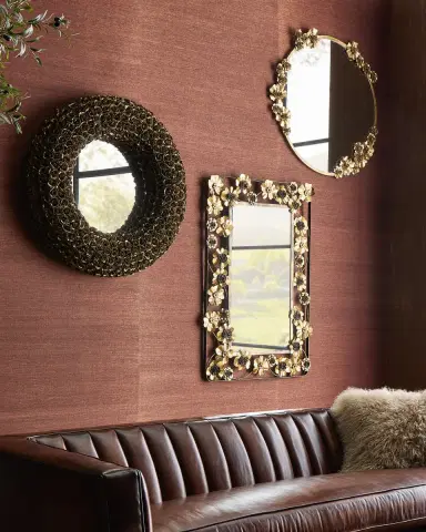 Neiman Marcus Rose Mirror | Thumbnail 3 Neiman Marcus Rose Mirror | Thumbnail 3