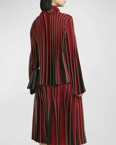 Bottega Veneta Dimensional Mock-Neck Blouse | Thumbnail 6 Bottega Veneta Dimensional Mock-Neck Blouse | Thumbnail 6