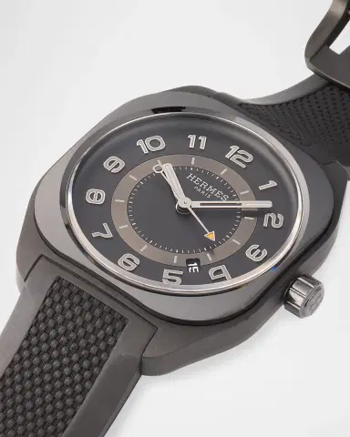 Hermes Hermès H08 Black Rubber Watch, 42 mm | Thumbnail 2 Hermes Hermès H08 Black Rubber Watch, 42 mm | Thumbnail 2