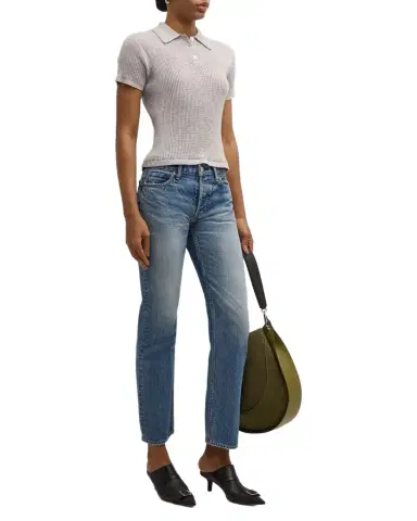 MOUSSY VINTAGE Elfers Wide Straight Mid-Rise Jeans | Thumbnail 1 MOUSSY VINTAGE Elfers Wide Straight Mid-Rise Jeans | Thumbnail 1