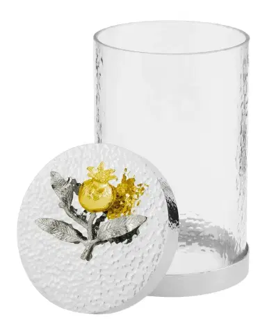 Michael Aram Pomegranate Silver & Gold Medium Canister | Thumbnail 1 Michael Aram Pomegranate Silver & Gold Medium Canister | Thumbnail 1