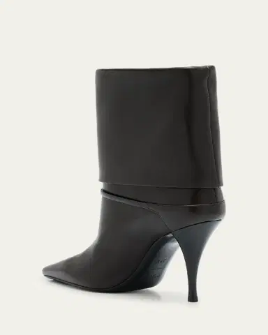 Saint Laurent Niki Leather YSL Buckle Ankle Booties | Thumbnail 9 Saint Laurent Niki Leather YSL Buckle Ankle Booties | Thumbnail 9