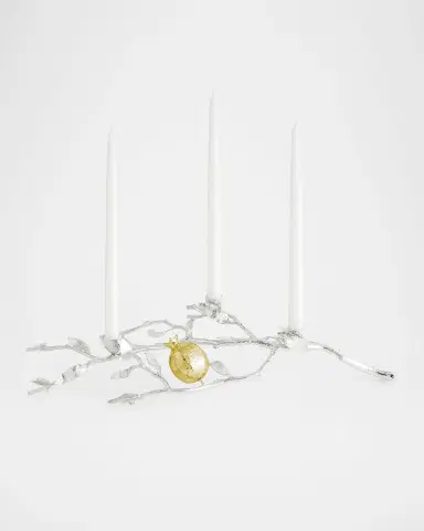Michael Aram Pomegranate Silver & Gold Low Candleholders | Thumbnail 3 Michael Aram Pomegranate Silver & Gold Low Candleholders | Thumbnail 3