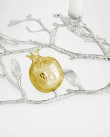 Michael Aram Pomegranate Silver & Gold Low Candleholders | Thumbnail 5 Michael Aram Pomegranate Silver & Gold Low Candleholders | Thumbnail 5