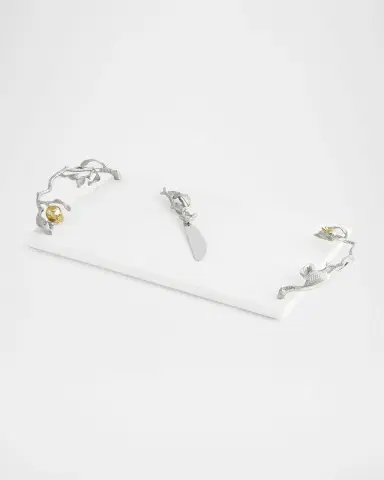 Michael Aram Pomegranate Silver & Gold Cheeseboard with Spreader | Thumbnail 2 Michael Aram Pomegranate Silver & Gold Cheeseboard with Spreader | Thumbnail 2