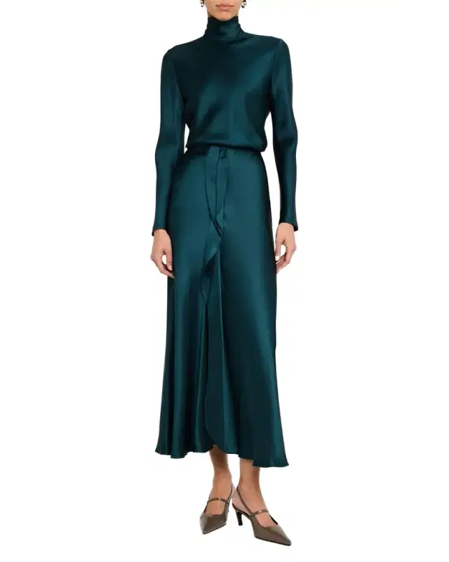 Silk Turtleneck Long-Sleeve Blouse Silk Turtleneck Long-Sleeve Blouse