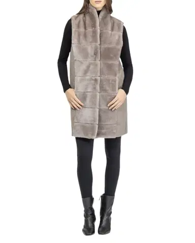 Gorski Reversible Shearling Lamb Vest with Cashmere-Blend Back | Thumbnail 1 Gorski Reversible Shearling Lamb Vest with Cashmere-Blend Back | Thumbnail 1