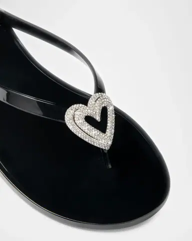 MACH & MACH Double Heart Rubber Thong Sandals | Thumbnail 5 MACH & MACH Double Heart Rubber Thong Sandals | Thumbnail 5