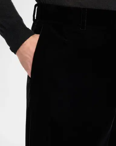 Giorgio Armani Men 's Tapered Velvet Trousers | Thumbnail 4 Giorgio Armani Men 's Tapered Velvet Trousers | Thumbnail 4