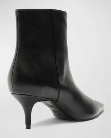 Schutz Mikki Leather Kitten Zip Booties | Thumbnail 3 Schutz Mikki Leather Kitten Zip Booties | Thumbnail 3