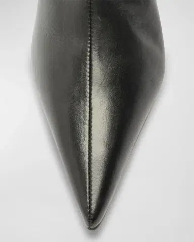 Schutz Mikki Leather Kitten Zip Booties | Thumbnail 5 Schutz Mikki Leather Kitten Zip Booties | Thumbnail 5