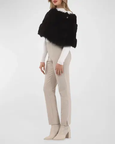 Gorski Reversible Merinillo Shearling Lamb Cape | Thumbnail 2 Gorski Reversible Merinillo Shearling Lamb Cape | Thumbnail 2