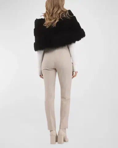 Gorski Reversible Merinillo Shearling Lamb Cape | Thumbnail 3 Gorski Reversible Merinillo Shearling Lamb Cape | Thumbnail 3