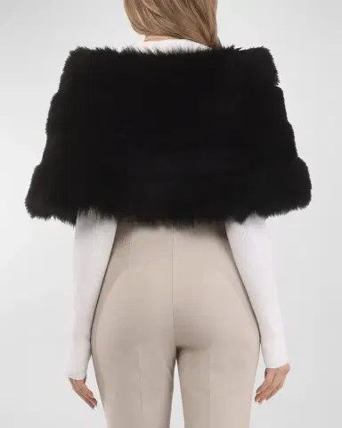 Gorski Reversible Merinillo Shearling Lamb Cape | Thumbnail 4 Gorski Reversible Merinillo Shearling Lamb Cape | Thumbnail 4