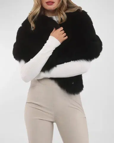 Gorski Reversible Merinillo Shearling Lamb Cape | Thumbnail 5 Gorski Reversible Merinillo Shearling Lamb Cape | Thumbnail 5