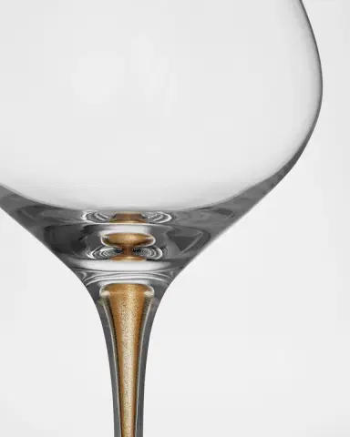 Orrefors Intermezzo Gold Bouquet Wine Glasses, Set of 2 | Thumbnail 2 Orrefors Intermezzo Gold Bouquet Wine Glasses, Set of 2 | Thumbnail 2