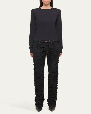 Helmut Lang Slim Long-Sleeve Logo Tee | Thumbnail 2 Helmut Lang Slim Long-Sleeve Logo Tee | Thumbnail 2
