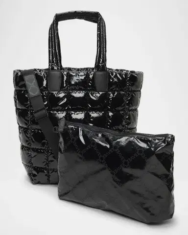 Vee Collective Porter Quilted Vinyl Tote Bag | Thumbnail 3 Vee Collective Porter Quilted Vinyl Tote Bag | Thumbnail 3