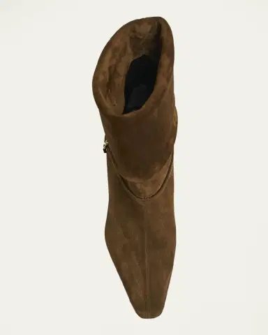 Saint Laurent Niki Suede YSL Stiletto Ankle Booties | Thumbnail 8 Saint Laurent Niki Suede YSL Stiletto Ankle Booties | Thumbnail 8