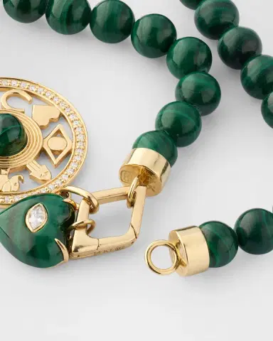 Sydney Evan Malachite Open Icon and Carved Heart Necklace | Thumbnail 3 Sydney Evan Malachite Open Icon and Carved Heart Necklace | Thumbnail 3