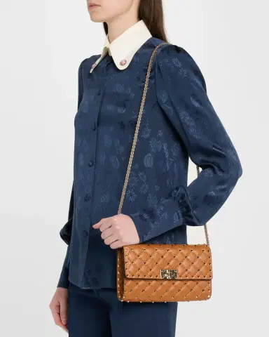 Valentino Garavani Rockstud Small Quilted Leather Shoulder Bag | Thumbnail 2 Valentino Garavani Rockstud Small Quilted Leather Shoulder Bag | Thumbnail 2