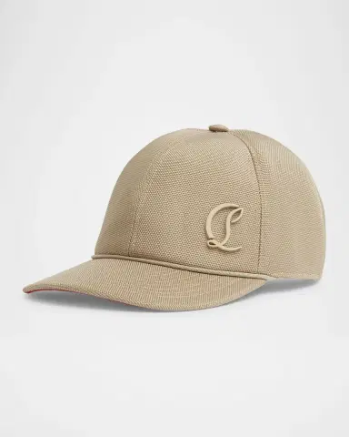 Christian Louboutin Men's Mooncrest Canvas Baseball Cap | Thumbnail 3 Christian Louboutin Men's Mooncrest Canvas Baseball Cap | Thumbnail 3