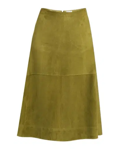Bottega Veneta Paneled Suede Knee-Length Skirt | Thumbnail 1 Bottega Veneta Paneled Suede Knee-Length Skirt | Thumbnail 1