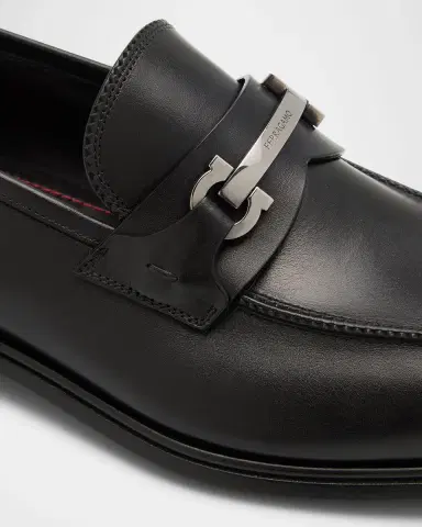 Ferragamo Men's Doupont Lux Leather Bit Loafers | Thumbnail 4 Ferragamo Men's Doupont Lux Leather Bit Loafers | Thumbnail 4