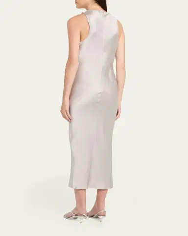 ALL THREE Anna Silk Midi Dress | Thumbnail 3 ALL THREE Anna Silk Midi Dress | Thumbnail 3