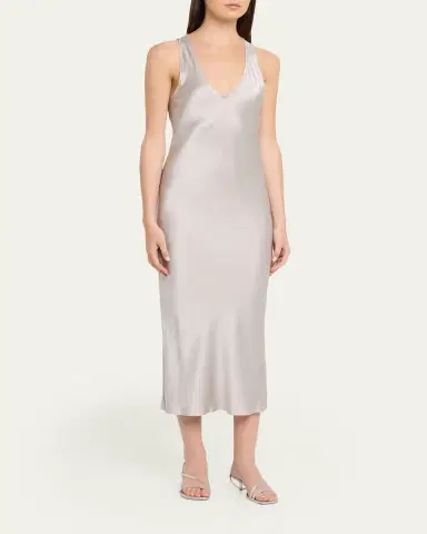 ALL THREE Anna Silk Midi Dress | Thumbnail 4 ALL THREE Anna Silk Midi Dress | Thumbnail 4