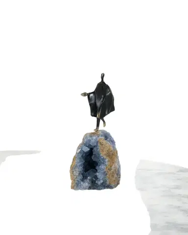 John-Richard Collection Cloaked Figure Sculpture on Kyanite I | Thumbnail 1 John-Richard Collection Cloaked Figure Sculpture on Kyanite I | Thumbnail 1