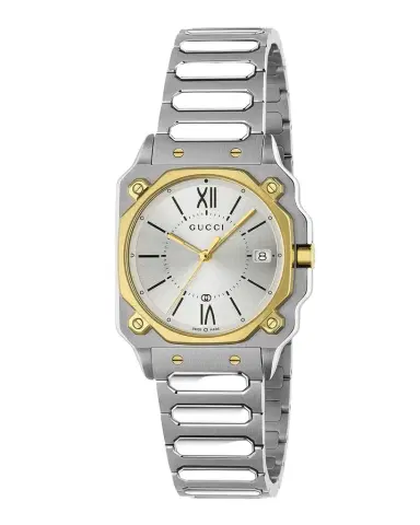 Gucci Two-Tone Stainless Steel G-Flat 30mm Bracelet Watch | Thumbnail 1 Gucci Two-Tone Stainless Steel G-Flat 30mm Bracelet Watch | Thumbnail 1
