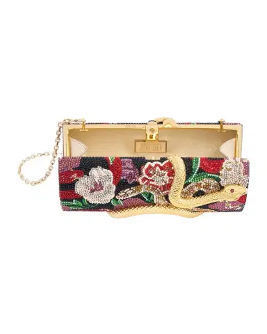Judith Leiber Couture Spiral Snake Crystal Forbidden Garden Minaudiere | Thumbnail 1 Judith Leiber Couture Spiral Snake Crystal Forbidden Garden Minaudiere | Thumbnail 1