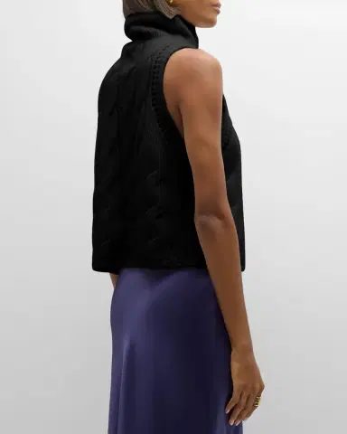Sablyn Saige B Cashmere Sleeveless Turtleneck Sweater | Thumbnail 3 Sablyn Saige B Cashmere Sleeveless Turtleneck Sweater | Thumbnail 3